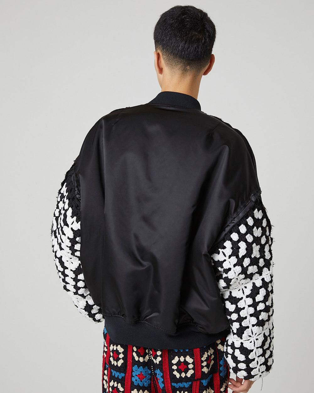 CROCHET SLEEVE MA-1｜BLACK×BLACK-thumbmail-4