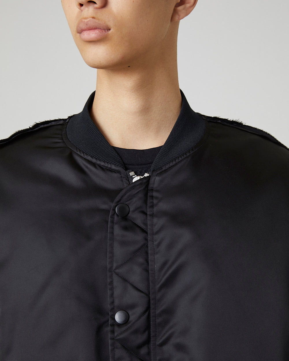 CROCHET SLEEVE MA-1｜BLACK×BLACK-thumbmail-6