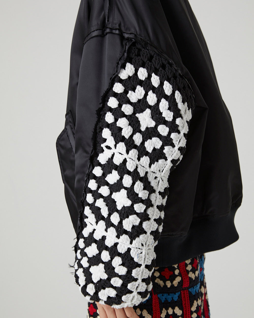 CROCHET SLEEVE MA-1｜BLACK×BLACK-thumbmail-8