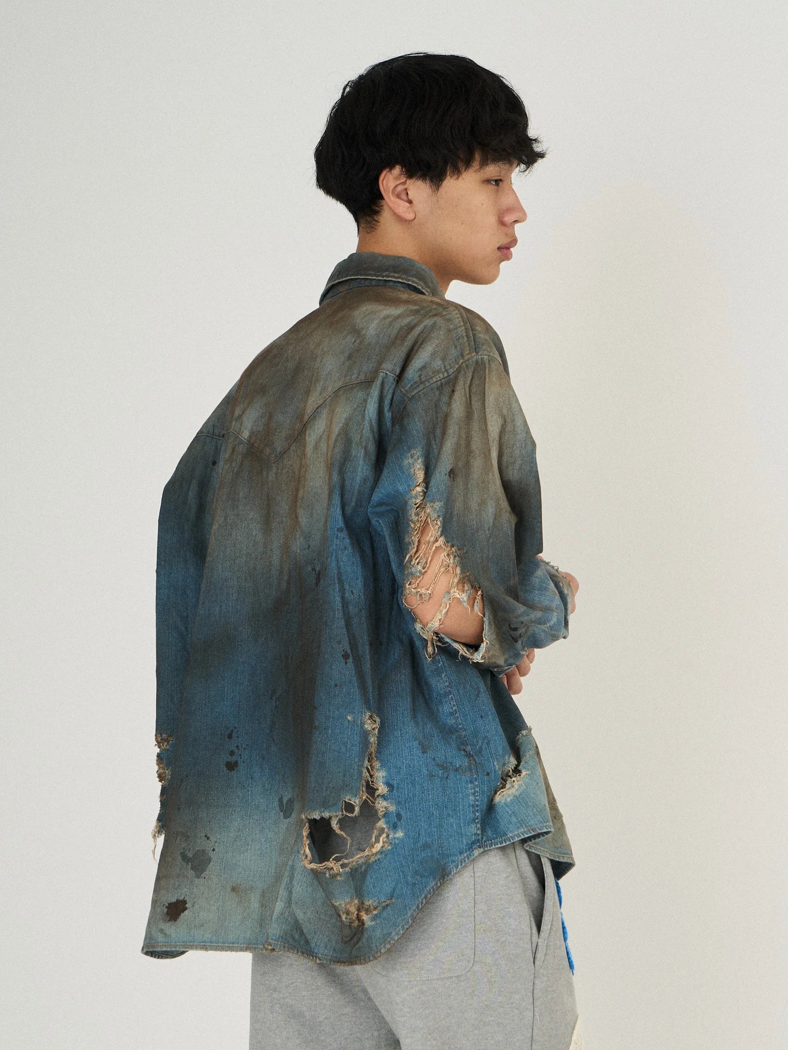 CRASH DENIM SHIRTS｜INDIGO-thumbmail-4