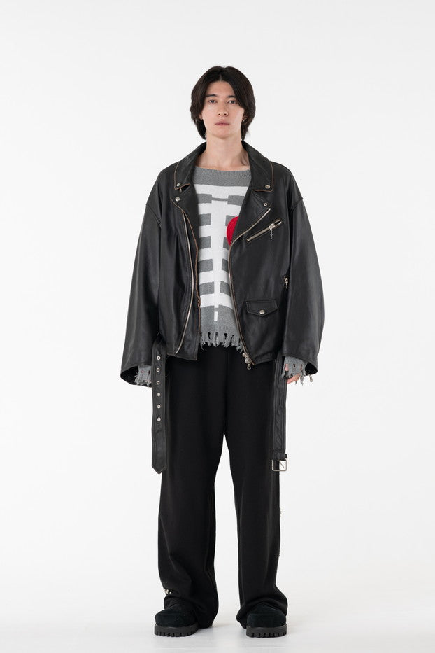 LEATHER W RIDERS BLOUSON-thumbmail-2