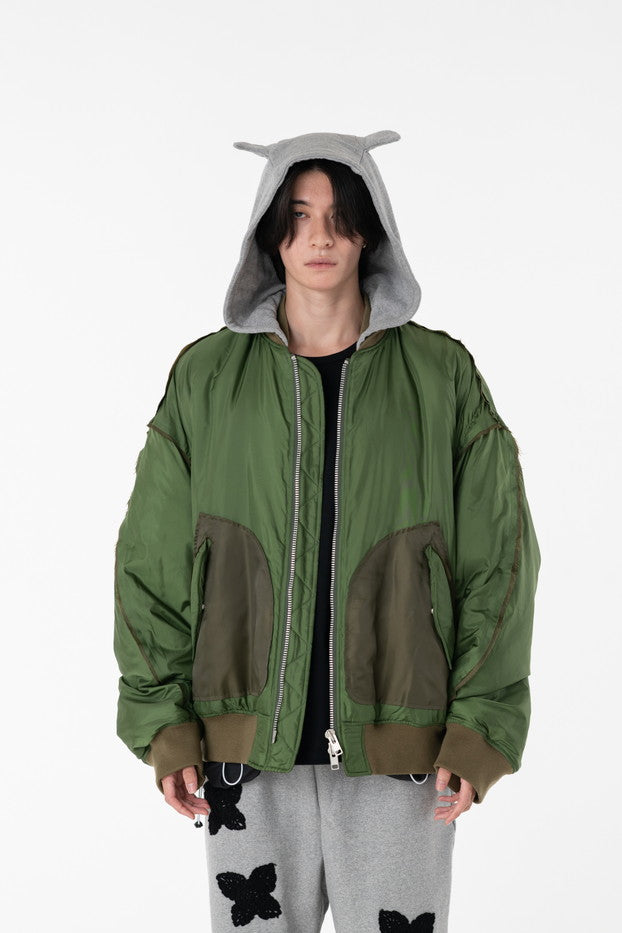 DEVILS EAR HOODIE DOWN MA-1