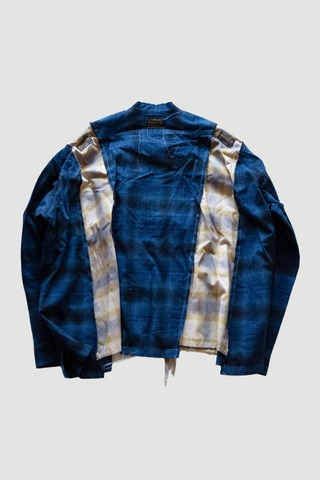 PENDLETON DOCKING WIDE SAMUE SHIRT｜BLUE×MINT-thumbmail-2