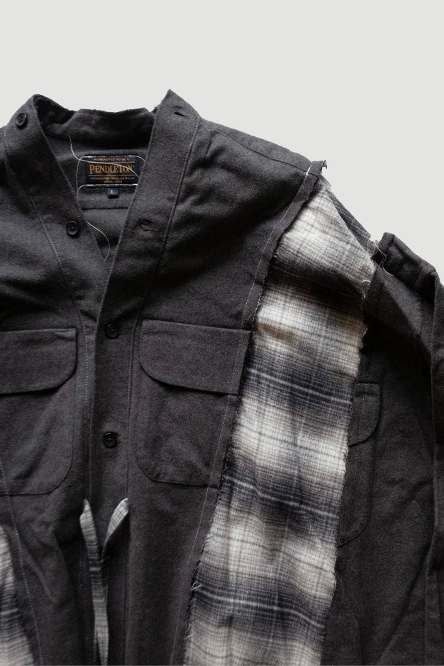 PENDLETON DOCKING WIDE SAMUE SHIRT ｜CHARCOAL×BLACK-thumbmail-3