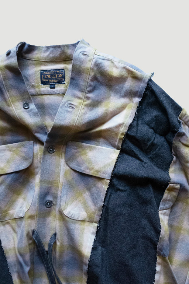 PENDLETON DOCKING WIDE SAMUE SHIRT｜MINT×CHARCOAL-thumbmail-3