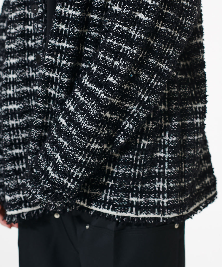 新品タグ付き】J.N.Hearts Tweed knit cardigan 黒 | www ...