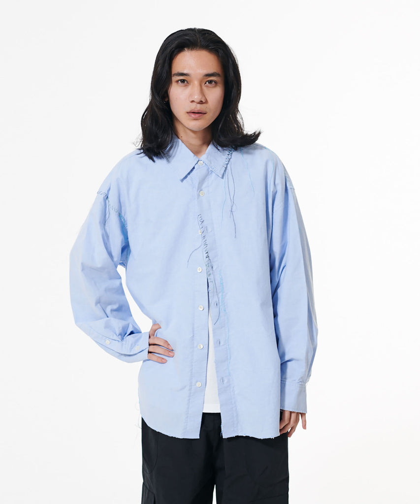 OXFORD DAMAGE OVER SHIRT [BLUE]