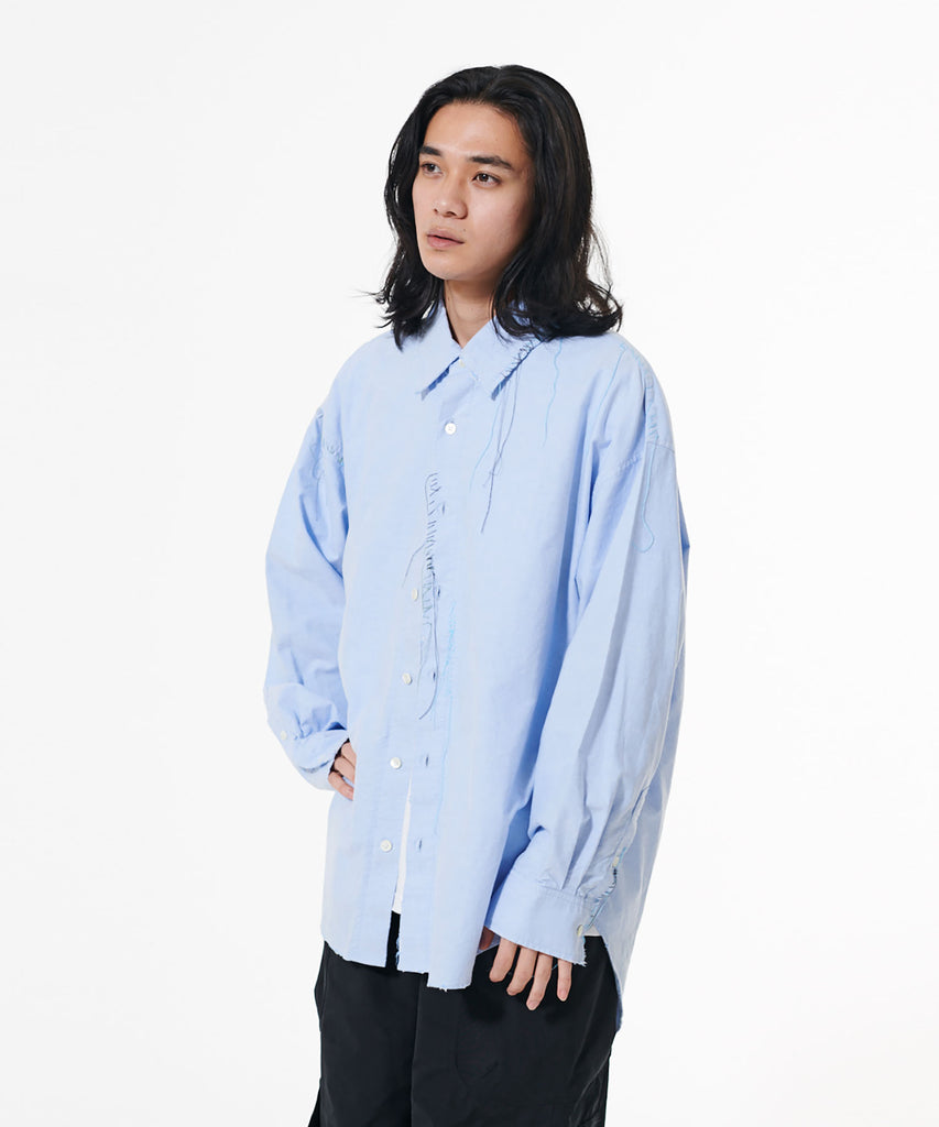 OXFORD DAMAGE OVER SHIRT [BLUE]