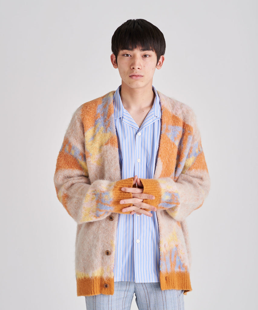 ART MOHAIR SHAGGY KNIT CARDIGAN ｜DISCOVERED