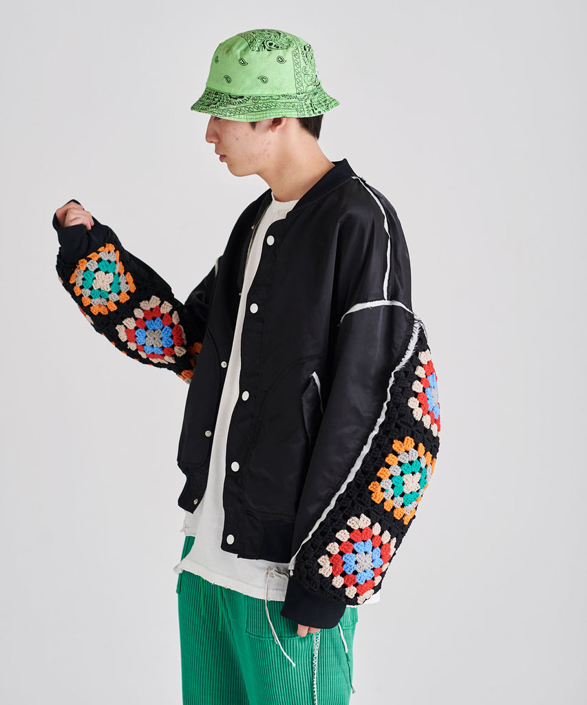 discovered ディスカバード crochet sleeve MA-1