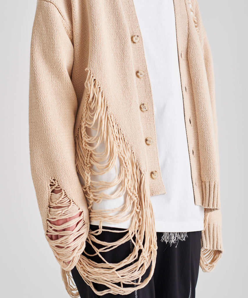 DAMAGE COTTON KNIT CARDIGAN｜DISCOVERED(ディスカバード)公式通販